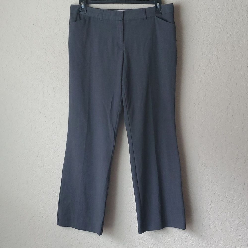 Apostrophe Fiona Grey Dress Pants Size 14P Petite Career Office Slacks